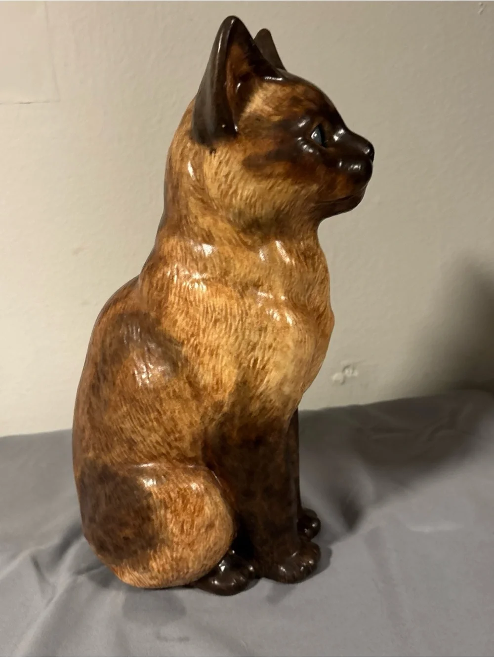 Siamese  Ceramic Cat Figurine - Decorative Pets Cat Statue